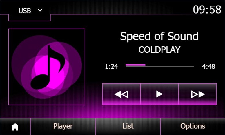 Original MediaNav Media interface before the MAXmade redesign