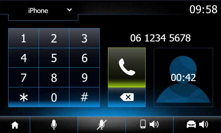 Original MediaNav Phone interface before the MAXmade redesign