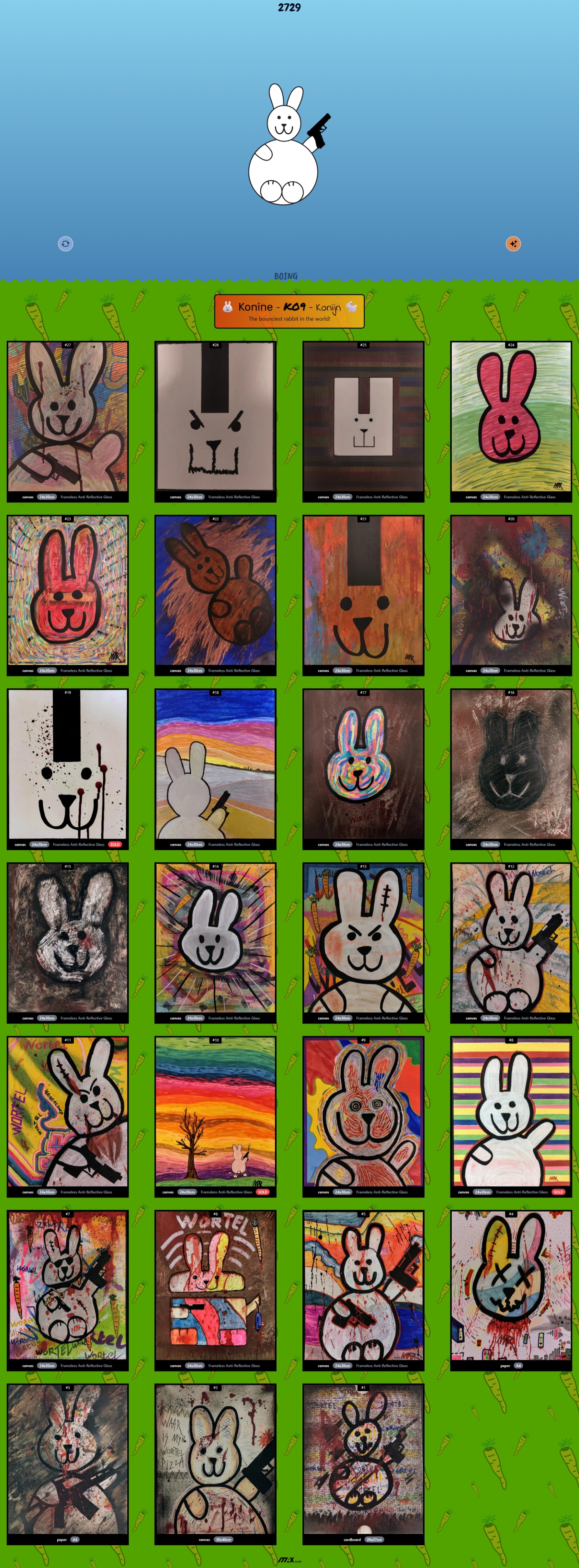 konine.art Full Website Screenshot