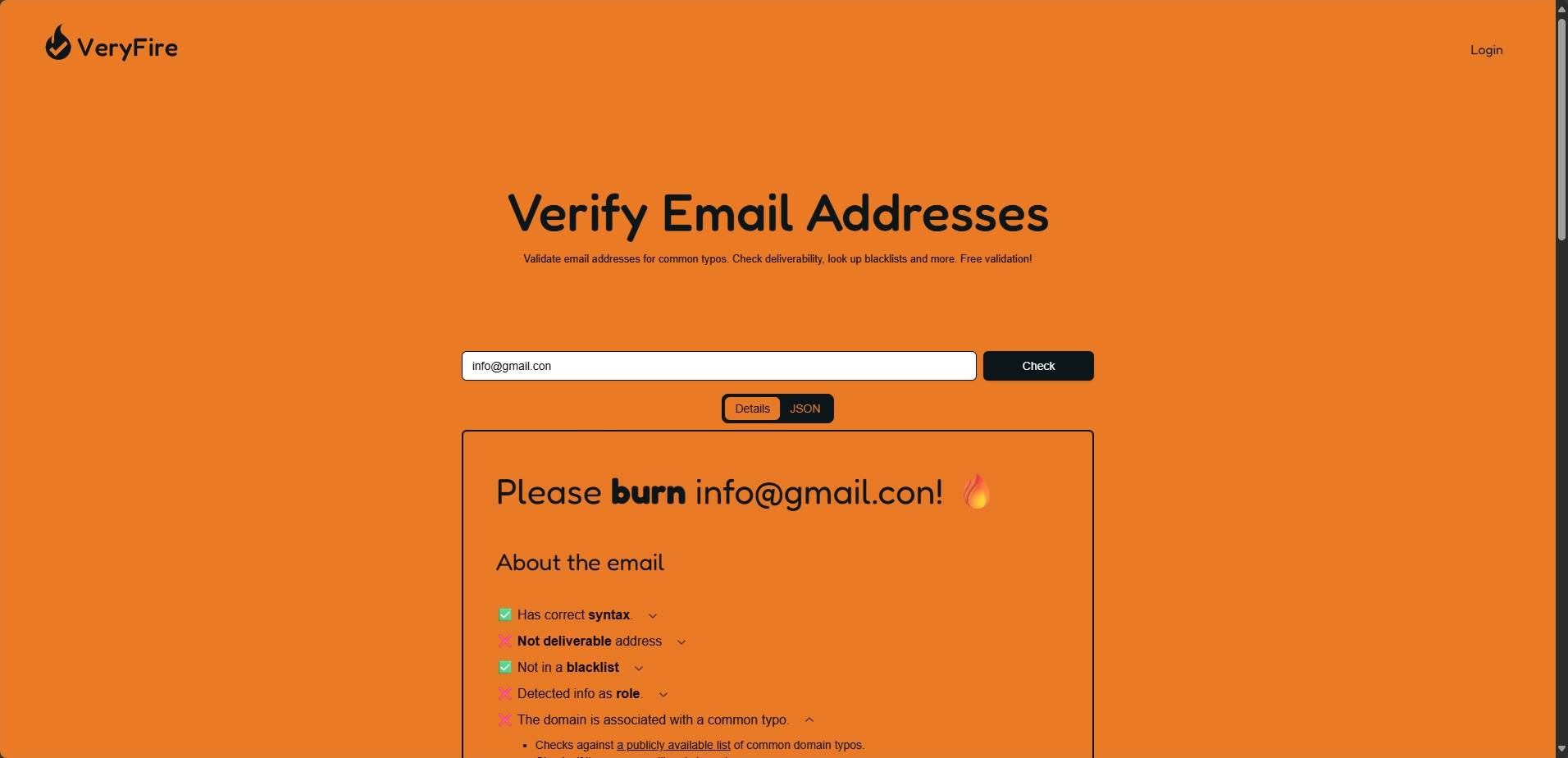 VeryFire Website Screenshot 2